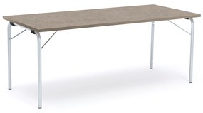 Skladací stôl NICKE, 1800x800x720 mm, linoleum - svetlošedá, galvanizovaný