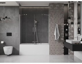 Mexen Velar Duo, 2-krídlová posuvná vaňová zástena 150 x 150 cm, 8mm číre sklo, chrómový profil, 896-150-000-02-01