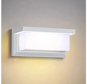 Brilagi-LED Vonkajšie nástenné svietidlo so senzorom BRICKY LED/12W/230V biela IP54 BG1701