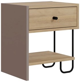 Nočný stolík v dekore duba s poličkami Saturne – Marckeric