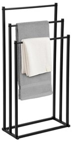 Věšák na ručníky se 3 rameny TORMES černý