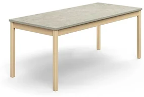 Stôl DECIBEL, 1800x800x720 mm, linoleum - šedá, breza