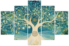 Obraz – Magický strom so špirálami (150x105 cm)