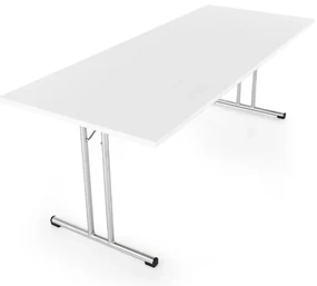 Skladací stôl 200 x 80 cm, biela