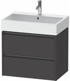 DURAVIT Ketho 2 závesná skrinka pod umývadlo, 2 zásuvky, 684 x 460 x 549 mm, grafit super matná, K25276080800000