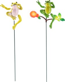 OZDOBA NA KÔLIK DO KVETINÁČA / ZÁHRADY – ŽABA  12 CM / 50 CM *5290