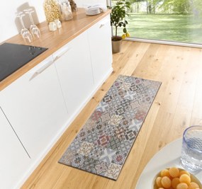 Hanse Home Collection koberce Behúň Cappuccino 105879 Mosaik Grey Multicolored - 75x150 cm