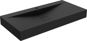 Mexen Poli, umývadlo na dosku z konglomerátu 1/O 100 x 48 cm, čierna matná, 23021071