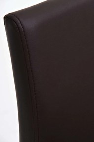 Barová stolička Pamela nerez - Hnedá