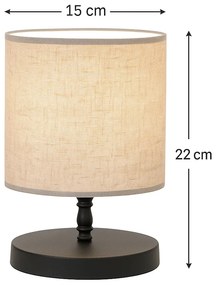 Stolní lampa Elena černá/krémová