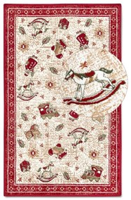 Červený koberec s vianočným motívom s prímesou bavlny 50x80 cm Toy's Delight Red Christmas – Villeroy&amp;Boch