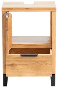 furniture-nabytek.cz - Masívna umývadlová skrinka Sydney z divokého dubu, olejovaná, hnedá – 40×40×60 cm