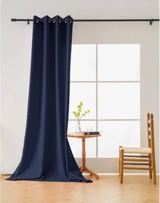 Tmavomodrý záves OXFORD 140x250 cm Zavesenie: Riasiaca páska