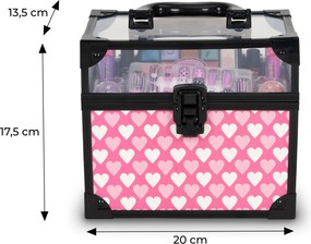 MULTISTORE Kozmetický kufrík pre dievčatá 5+ | sada make-up a nechty, 11 dielov, umývateľné