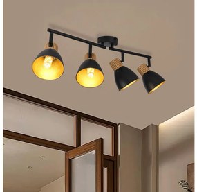 Brilagi - Bodové svietidlo ODENSE 4xE14/10W/230V kaučukovník/čierna