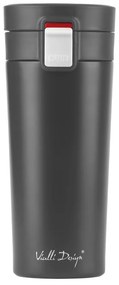 Čierny cestovný termohrnček Vialli Design Fuori, 400 ml
