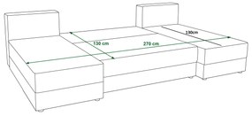 Rohová sedacia súprava U Radiant U1 (čierna + tmavosivá). Vlastná spoľahlivá doprava až k Vám domov. 1057505