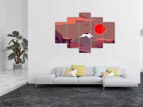 Obraz - Ilustrácie hory Fuji (150x105 cm)