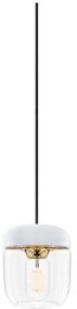 Biele tienidlo s objímkou zlatej farby UMAGE Acorn, ⌀ 14 cm