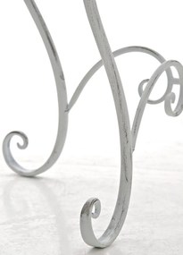 Kovový stôl Indra - Biela antik