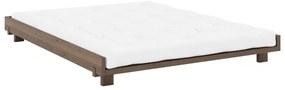 Hnedá dvojlôžková posteľ z borovicového dreva s roštom 160x200 cm Social – Karup Design