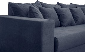 Pohovka rozkladacia na lôžko Genf, tmavo modrá látka