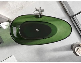 Mexen Glass, voľne stojaca priesvitná vaňa 170 x 85 cm, chrómová zátka, 58061708502