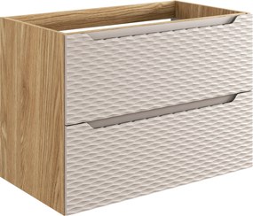 Comad Kúpeľňová skrinka pod umývadlo Ocean Beige 80 béžová/dub olejovaný