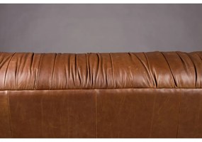 Hnedá kožená pohovka 214 cm Douglas – Dutchbone
