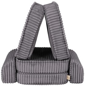 MeowBaby® Churros detská pohovka Basic, Jurassic Grey