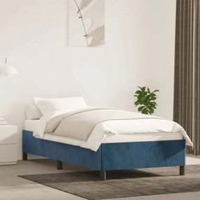 Rám postele modrý 90x190 cm zamat