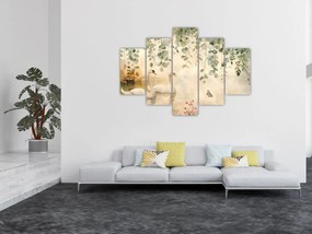 Obraz - Jazero, aquarel (150x105 cm)