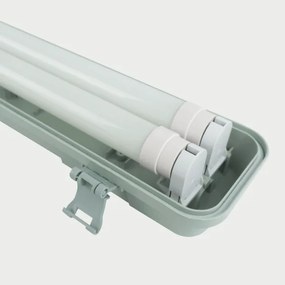 ECOLIGHT Hermetické svietidlo 60cm + 2x LED trubica studená biela - SET