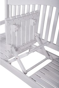 Biela drevená záhradná lavica Singapore – Garden Pleasure