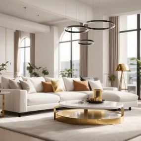 LED Luster na lanku GRAVITY LED/108W/230V čierna