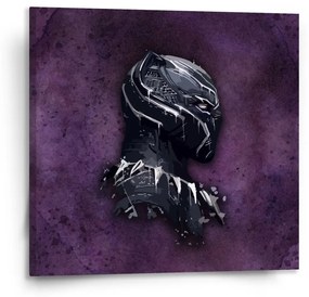 Sablio Obraz BLACK PANTHER z profilu Fialový mlhavý - 110x110 cm