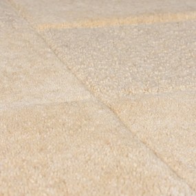 Béžový vlnený koberec 290x200 cm Checkerboard - Flair Rugs