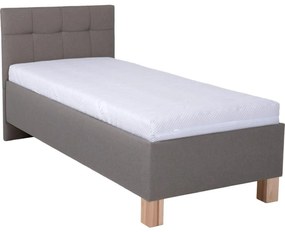 Čalúnená posteľ s matracom a úložným priestorom MARIA ONE 90x200 cm taupe PO0060
