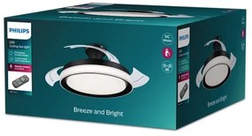 Philips-LED Stropné svietidlo s ventilátorom LED/35W/230V 5500/4000/2700K+DO čierna