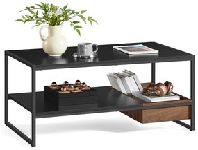 Autronic BONTEC Konferenčný stolík 100x55cm, mdf, orech, AKF-E1081 BK Farba: Čierna