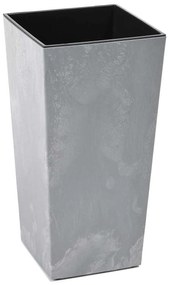 PLASTOVÝ KVETINÁČ PORTO 57X29X29 CM IMITÁCIA BETÓNU SIVÁ