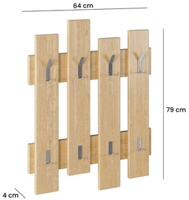 Nástenný vešiak Wave 64 cm hnedý