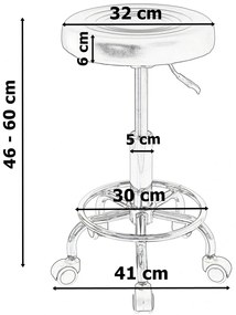 Kosmetická stolička Monza bílá