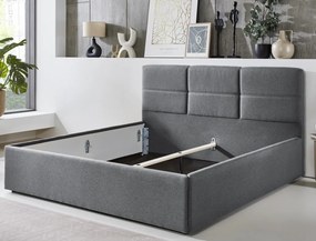 Posteľ Domango 180x200 cm, stredne šedá látka