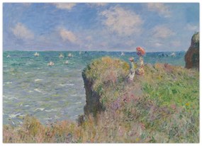 Obraz - Claude Monet, Cliff Walk at Pourville, reprodukcia (70x50 cm)