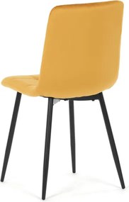 Jedálenská stolička zamatová, žltá CT-281 YEL4