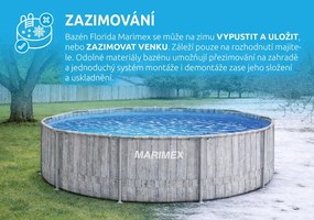Marimex | Bazén Marimex Florida 3,66x0,99 m so zabudovaným skimmerom - ŠEDÉ DREVO | 10340318