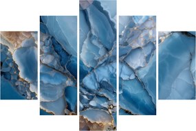 Obraz - Modrý členitý mramor (150x105 cm)