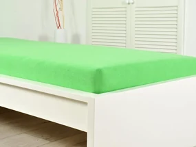 Froté plachta do detskej postieľky EXCLUSIVE 70x140 cm zelená