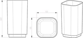 Gedy SEVENTY pohár na postavenie, čierna 639814